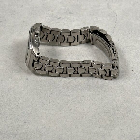 Fossil Arkitekt Watch Womens 23mm Rectangle Blue Dial Date Steel New Battery - Picture 6 of 12